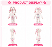 Petit lapin en peluche mignon, rembourré en coton PP, super doux, anti-stress, coussin en peluche, cadeau, personnalisable, OEM, vente en gros