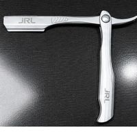 Ciseaux de luxe JRL noirs en acier inoxydable magnétique à bord droit avec pointe de lame affûtée pour usage professionnel par les coiffeurs