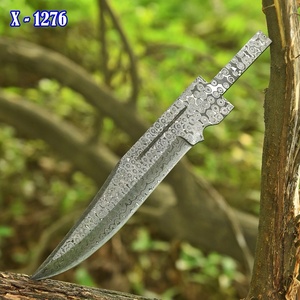 Couteau de chasse Bowie industriel de 10 pouces en acier Damas fait main, à pointe tombante, pour fabrication de couteaux OEM, couteaux Viking - Product Image 3
