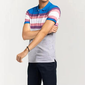 Nouveaux polos OEM en gros, T-shirts personnalisés pour hommes, Polos de golf vierges à boutons, Polos ajustés personnalisés en sergé pour hommes - Product Image 2