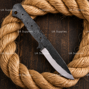 Cuchillo de hoja fija personalizado, acero al carbono, punta caída, filo recto, para camping, bricolaje, material para mango personalizado, venta al por mayor - Product Image 3