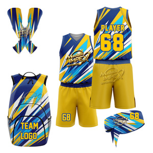 Camiseta de Baloncesto Sublimada con Cuello en V y sin Mangas, Uniforme de Baloncesto, Pantalones Cortos, Mochila, Diadema, Logotipo del Equipo 68 - Product Image 1