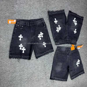 Service OEM en gros Shorts décontractés pour hommes à taille mi-haute 100% coton Couleur unie Broderie Séchage rapide Du Pakistan - Product Image 6