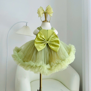 36 Nhung Nguyen 3D Floral Tulle Princess Dress for Girls, Puffy <b>Flower</b> Girl Dress for Wedding & Birthday - Product Image 5