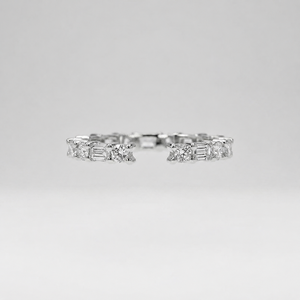 <b>Custom</b> Open Gap <b>Ring</b> 1.22 ctw CVD HPHT 14K Gold Real Lab Grown Diamond Wedding <b>Ring</b> Open Wedding Band Women's Cuff Stacking <b>Ring</b> - Product Image 3