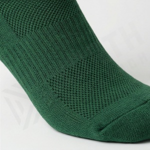 Green Crew <b>Socks</b> Geometric Pattern Breathable Knitted Regular Style Adult Casual Daily Use - Product Image 5