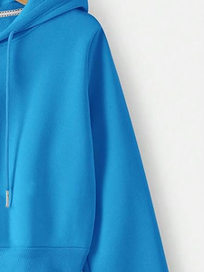 Hoodie court personnalisé pour femme – Sweat à capuche décontracté pour femme avec fermeture éclair, coupe oversize - Product Image 5