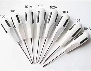 Juego de Elevadores de Raíces Luxating, 8 Instrumentos Ergonómicos Manuales para Cirugía Oral Dental, Herramientas de Extracción Dental Certificadas por Grip Surgical - Product Image 1