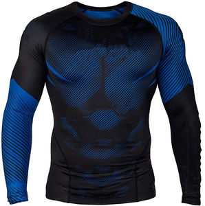 Maillot de bain à manches longues pour homme avec impression de logo personnalisée, rashguard imprimé, protection UV, séchage rapide, rashguard pour homme - Product Image 1