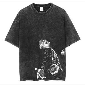 เสื้อยืดกราฟิกสไตล์อนิเมะ เสื้อยืดผ้าฝ้ายพรีเมี่ยม - Product Image 4