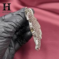Pendentif de luxe personnalisé à thème Simpson, entièrement pavé de diamants, pour collier de bijoux Bling