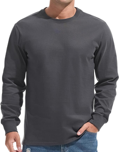 Vendeur vietnamien coupe régulière chemises à manches longues séchage rapide col rond conception vierge T-Shirt unisexe tissu Style d'été - Product Image 4