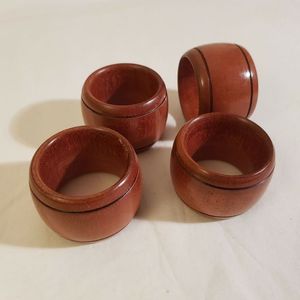 Luxury Rustic Wooden Napkin <b>Rings</b> Handmade Natural Wood Durable Eco-Friendly Multifunction Dinner Accessories Party WeddLuxury R - Product Image 2