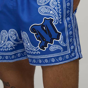 Shorts en molleton de coton pour homme, imprimés OEM, style streetwear personnalisé avec motif graphique, longueur genou, cordon de serrage, décontracté - Product Image 3