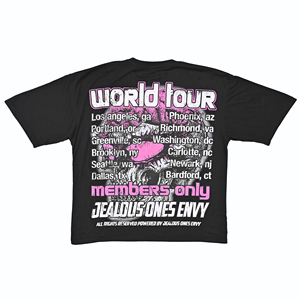 เสื้อยืดโอเวอร์ไซส์สีดำลายกราฟิก ลายกะโหลกสมองสีชมพู ลาย Jealous Ones Envy สไตล์สตรีทแวร์ ลายสยองขวัญ เสื้อยืด unisex ขายส่ง - Product Image 6