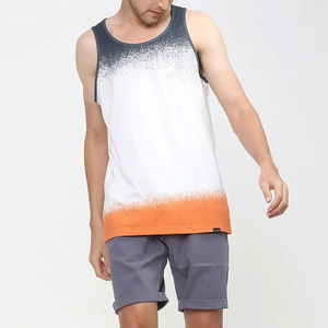 Camisetas sin mangas de punto transpirables para hombre, ecológicas, de secado rápido, poliéster/algodón, cuello redondo, estilo urbano personalizado, para gimnasio y running, 240g - Product Image 3