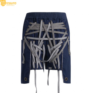 Custom <b>Punk</b> Rock Multi Strap Shorts <b>Men</b> Alternative Streetwear Eyelet Detailed Gothic Fashion <b>Clothing</b> Wholesale Supplier - Product Image 3