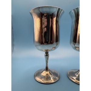 Handmade Stainless Steel <b>Goblets</b> Bell Shape Classic Design Durable Wedding Occasion Set Of 2 - Product Image 6