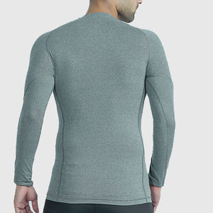 Fournisseur en gros de t-shirts de compression à col rond pour hommes, respirants, pour la course, la gym, le combat et comme rashguard sportif - Product Image 3