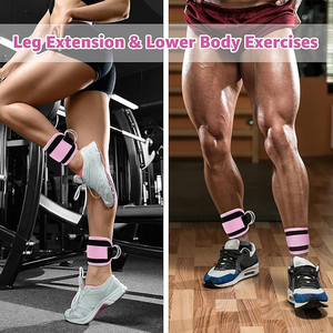 Custom Wholesale Ankle Support Strap <b>Weight</b> Lifting Strap Cuff Ankle Support Ankle Straps Made in Pakistan - Product Image 3