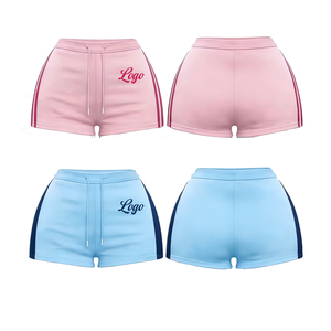 Ensemble de sport 3 pièces personnalisé pour femme, style halter, pour l'été, avec veste de yoga à fermeture éclair dorée au-dessus du genou, en tissu modal et toile, idéal pour le fitness et l'entraînement - Product Image 2