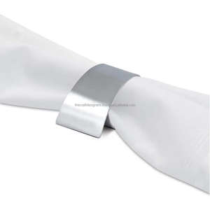 Rond de serviette en aluminium à feuille réglable Porte-mouchoirs en serviette personnalisé Hôtels et restaurants à collectionner Anneaux de serviette cadeaux - Product Image 6