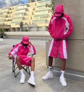 Ensemble short et veste coupe-vent d'été en nylon et polyester, respirant, confortable, style streetwear - Product Image 3