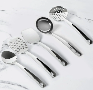 Cuillère, spatule, fourchette, pince et spatule de service en acier inoxydable pour la cuisine et le service, en vente - Product Image 4