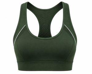 Soutien-gorge de sport dos nageur pour femme, col en U, léger, sans coutures, respirant, maintien élevé, écoresponsable, Spandex/Polyester, Fitness - Product Image 2