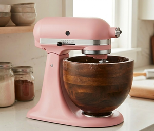 Bol mélangeur en bois de noyer massif de qualité supérieure pour batteur sur socle, fait main, adapté à la cuisine, sans danger pour les aliments, pour la pâtisserie et le pétrissage, en provenance du Vietnam - Product Image 4