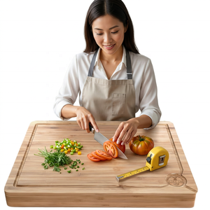 Tabla de Cortar Multifuncional de Bambú Personalizada y Versátil, Apta para Lavavajillas, Diseño Rectangular para Uso en la Cocina - Product Image 3