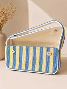 Bolso de Hombro Tejido a Mano con Cuentas en Forma de Pez |   Bolso de Viaje Ligero Estilo Bohemio Inspirado en la Costa Oceánica Shah Saloni - Product Image 2