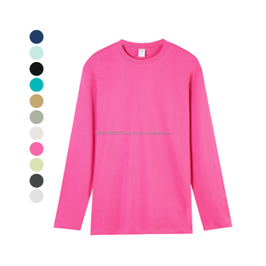 T-shirt saisonnier chaud à manches longues 230gm Sweatshirt en coton vierge 100% coton T-shirt personnalisé - Product Image 2