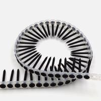 Vis à cloison sèche à filetage fin, collées en chaîne, tête plate en forme de trompette, phosphatées noires, autotaraudeuses pour plaques de plâtre
