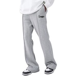 Pantalon de jogging évasé décontracté pour <span class=keywords><strong>homme</strong></span>, <span class=keywords><strong>taille</strong></span> élastique, coupe empilée, haute qualité - Product Image 1