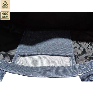 กระเป๋าผ้าเดนิมชายหาด 400 GSM ขนาด 42x30x15 ซม. รับทำโลโก้ตามสั่ง ขายส่ง OEM แบรนด์ส่วนตัว สั่งซื้อจำนวนมาก รุ่น DE01 ใช้ซ้ำได้ - Product Image 6