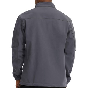 Chaqueta Bomber Softshell para Hombre, con Cierre Frontal, Cuello Alto, Impermeable, Cortavientos, Transpirable, Forro Polar, Ropa de Trabajo para Exteriores, Invierno - Product Image 4