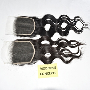 Extensiones de Cabello Humano 100% Natural de Templo Indio HD 6*6 con Cierre, Doble Trama, Ondulado, Súper Ondulado, Negro Natural, Remy - Product Image 5