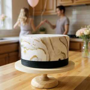 Soporte de Madera Maciza Hecho a Mano de Primera Calidad para Pasteles, Pedestal de Lujo para Exhibición de Postres, Soporte para Servir, Decoración para Bodas, Fiestas, Panaderías y Hogar - Product Image 3