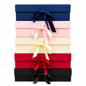 Magnetic Paper Gift <b>Box</b> with Ribbon Closure Custom Packaging <b>Box</b> <b>for</b> Wedding Birthday <b>Present</b> Hamper Jewelry <b>Box</b> - Product Image 1