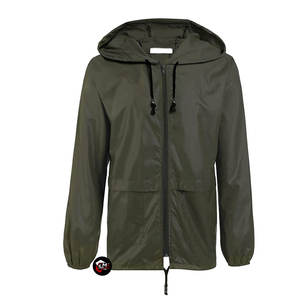 Chaqueta Cortavientos para Hombre, Ligera, con Capucha, Impermeable, para Deportes al Aire Libre, Correr, Senderismo - Product Image 1