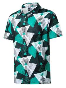 Camiseta de Golf Personalizada para Hombre con Estampado Completo, Secado Rápido, 100% Algodón, Corte Ajustado, Impresión Digital, Jersey Sólido con Logotipo - Product Image 2
