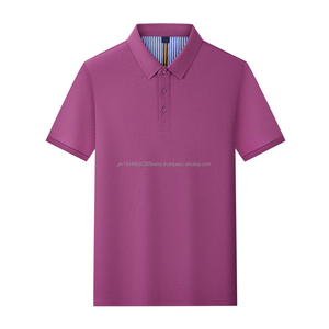 Camiseta de Golf Personalizada con Estampado para Hombre y Mujer, Patrón Sólido, Bordado en Tela de Algodón Transpirable, Corte Corto para Polo - Product Image 1