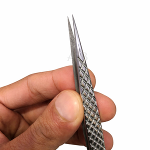 Pinzas para Extensión de Pestañas con Punta de Diamante, Pinzas de Acero Inoxidable para Pestañas de Marca Privada - Product Image 1