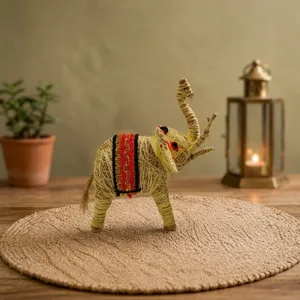 Figura de Pájaro Hecha a Mano con Fibra de Coco, Diseño Rústico Ecológico, Adorno Animal de Fibra Natural, Decoración de Mesa Hecha a Mano para el Hogar - Product Image 2