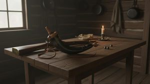 Cuerno de Polvo Premium Hecho a Mano para Tiro con Rifle de Fuelle, Eventos Históricos y Decoración de Estilo Antiguo - Product Image 6