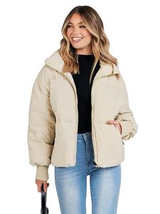 Elegante Chaqueta larga acolchada para mujer, abrigo relleno de plumón con capucha para mujer para la temporada fría de invierno, opciones de talla grande - Product Image 5