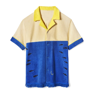 Nouvelle chemise cabana pour homme 100% coton, tissu haute résistance, respirante, écologique, décontractée, manches courtes, fournisseur OEM - Product Image 3