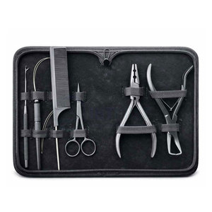 Kit d'outils professionnels en acier inoxydable pour extensions de cheveux, ensemble de pinces à perles pour l'installation d'extensions de cheveux I Link et Micro Ring - Product Image 4