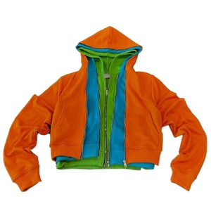 Stylish Double Hood Zip Hoodie Unisex Casual Wear Street Fashion Premium Warm Hoodie Wholesale Manufacturer Factory Direct - Product Image 4